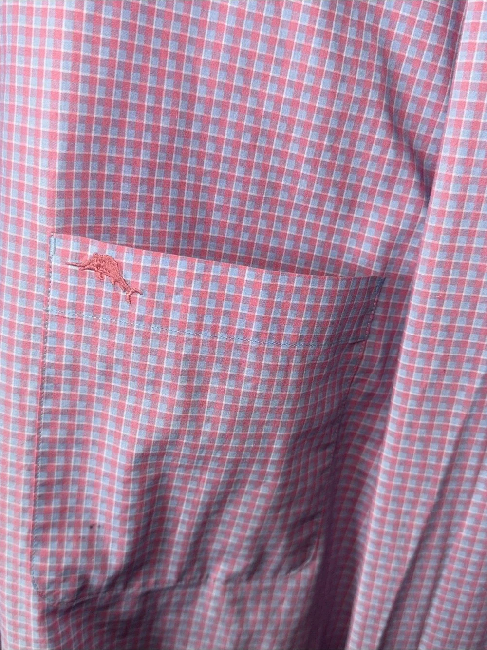 Tommy Bahama Newport Coast Button Down Shirt Men's XXL Red Blue Gingham